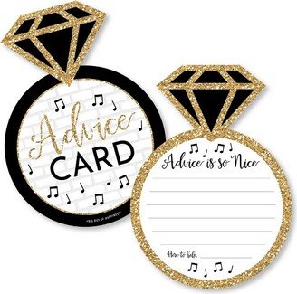 Big Dot of Happiness Nash Bash - Ring Wish Card Nashville Bachelorette Party Activities - Shaped Advice Cards Game - Set of 20