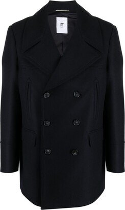 PT Torino Double-Breasted Wool-Blend Coat