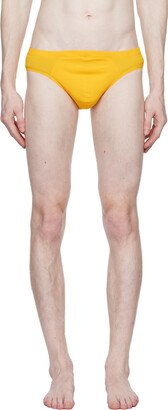 K.NGSLEY Yellow Rib Swim Briefs