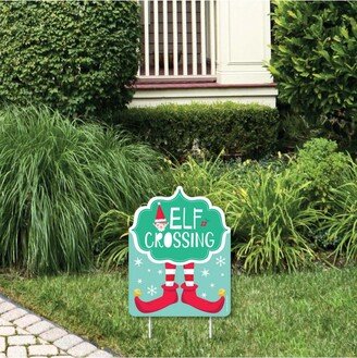 Big Dot Of Happiness Elf Squad - Outdoor Lawn Sign - Kids Christmas & Birthday Party Yard Sign - 1 Pc