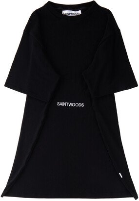 SSENSE Exclusive Black Wool & Cashmere Oversize T-Shirt Blanket