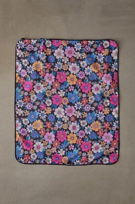 Schatzi Brown For Deny Betty Floral Black Picnic Blanket