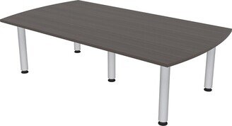 Skutchi Designs, Inc. 7' Arc Rectangle Conference Room Table Power And Data Silver Post Legs