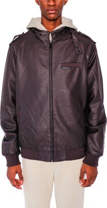 Big & Tall Faux Leather Iconic Racer Jacket