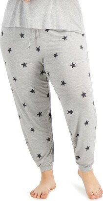 Plus Size Printed Smocked Jogger Pajama Pants, Created for Macy's