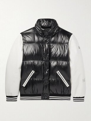 7 Moncler FRGMT Hiroshi Fujiwara Quinlan Quilted Shell and Leather Down Jacket