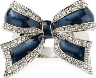 Enamel Bow 4-Piece Napkin Rings Set