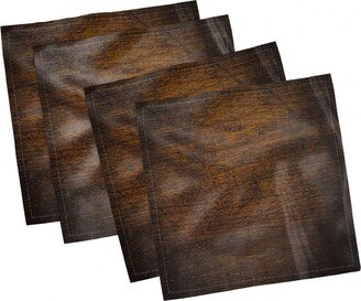 Wooden Set of 4 Napkins, 18