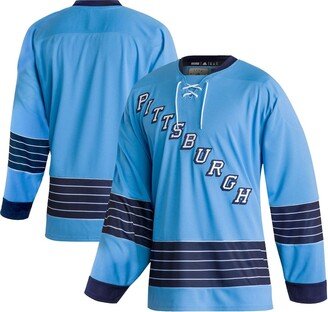 Men's Light Blue Pittsburgh Penguins Team Classics Authentic Blank Jersey