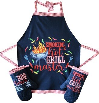 Smokin' Hot Grill Master Apron & Oven Mitt Panel 43