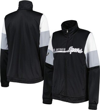 Women's G-iii 4Her by Carl Banks Black San Antonio Spurs Change Up Full-Zip Track Jacket