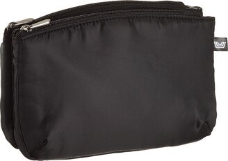 The Double Zip Makeup Pouch Black