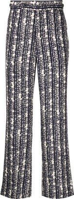 Graphic-Print Straight-Leg Trousers-AC