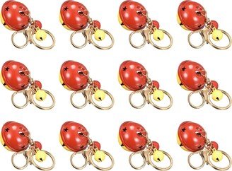 Unique Bargains 12Pcs Pet Bells, 4cm/1.57 Dia Carbon Steel Jingle Bell for DIY Yellow/Red