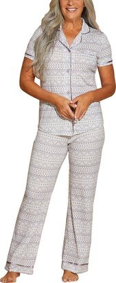 2Pc Bella Top & Pant Pajama Set-AF