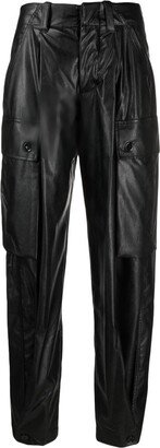 ERMANNO FIRENZE Faux-Leather Tapered-Leg Trousers