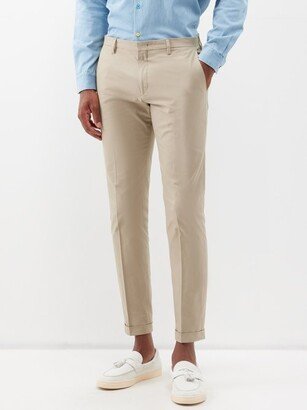 Pressed-front Organic-cotton Cropped Trousers