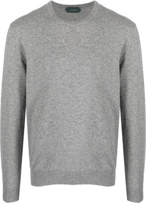 Mélange-Effect Cashmere Jumper-AA