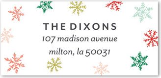 Address Labels: Snowflake Photo Collage Address Label, White, Address Label, Matte