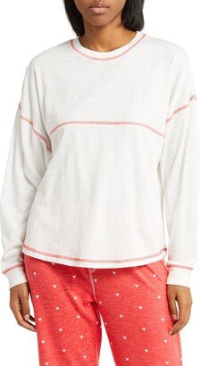 Cozy Love Relaxed Fit Seamed Cotton & Modal Pajama Top