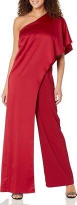 Women's Satin Crepe One-Shoulder Jumps