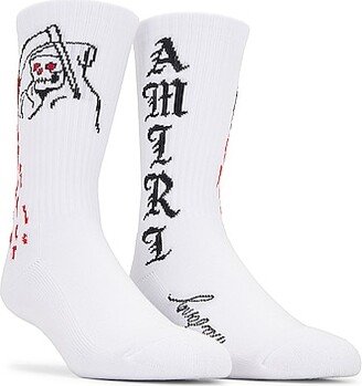 Wes Lang Reaper Blood Sock in White