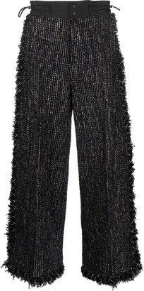 Cropped-Leg Tweed Trousers