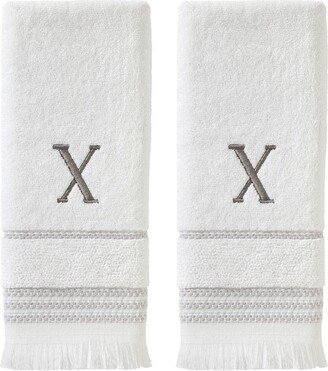 2pc Casual Monogram 'X' Hand Towels