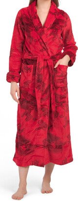 TJMAXX Ryu Plush Floral Long Robe For Women