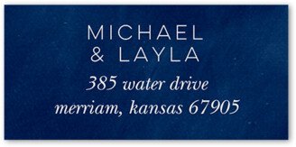 Wedding Address Labels: Cloudy Tints Wedding Address Label, Blue, Address Label, Matte