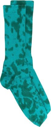 Speckle-Print Knitted Socks