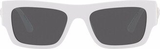 Logo-Plaque Rectangular Sunglasses