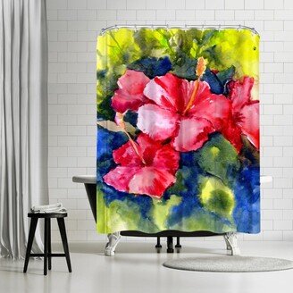 71 x 74 Shower Curtain, Hibiscus 2 by Suren Nersisyan