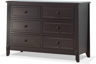 Sorelle Berkley 6-Drawer Double Dresser Espresso