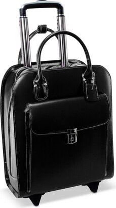 Uptown Leather Wheeled Laptop Briefcase