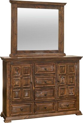 Olivia Brown Dresser & Mirror