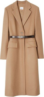 Single-Breasted Belted Coat-AF