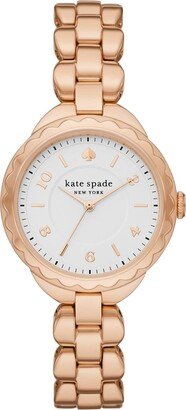 morningside three-hand rose gold-tone stainless steel watch (Model: KSW1738)