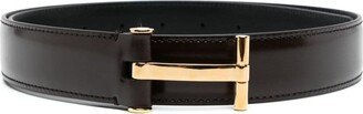 T-buckle leather belt