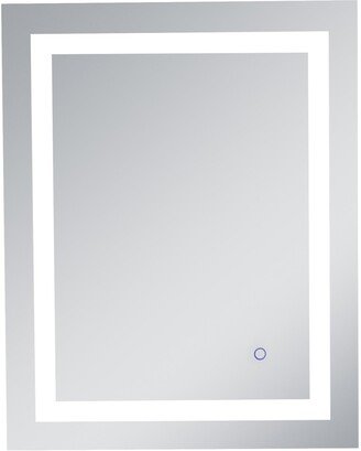 Helios 30 x 24 Rectangular Frameless Wall Mounted - Silver