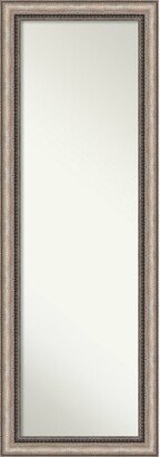 Non-Beveled Full Length On The Door Mirror - Lyla Ornate Frame - Lyla Ornate Silver - Outer Size: 18 x 52 in