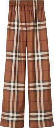 Alex Vintage-Check silk trousers