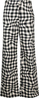 Bimba y Lola Check-Print Flared Trousers