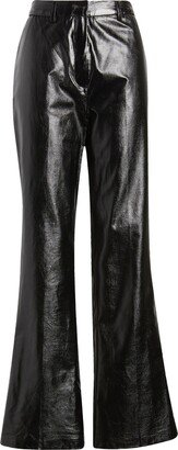 Faux Leather Straight Leg Pants-AA