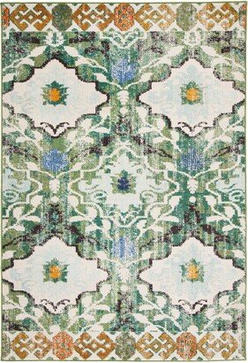 Madison MAD445 Power Loomed Area Rug - Green/Ivory - 4'x6'