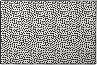 Door Mats: Dots - Black And White Door Mat, White