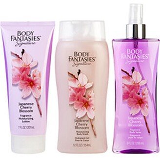 282987 Japanese Cherry Blossom Body Spray - 8 oz & Body Lotion & Body Wash - 12 & 7 oz