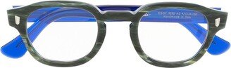 Two-Tone Round Glasses