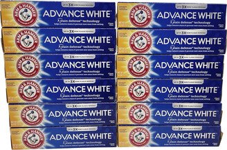 Advanced White Toothpaste Clean Mint 4.3 OZ Pack of 12