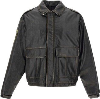 Hp Eagle Police leather jacket